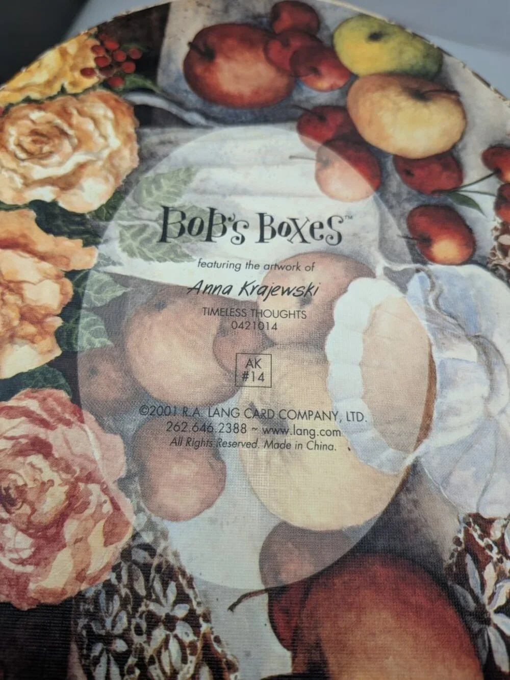 Vintage Bobs Boxes Lang Anna Krajewski Nesting Storage Oval Fruit 3 Boxes LANG